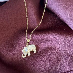 Gold Elephant Necklace